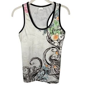 So Sporty Graphic Y2K Hidden Cami Scoop Neck Racerback Tank Top Women’s Large